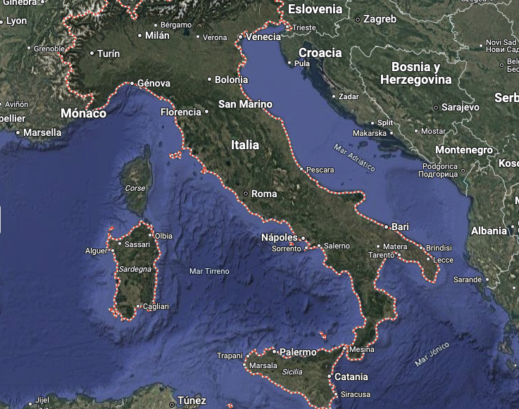 Mapa de Verano Italia